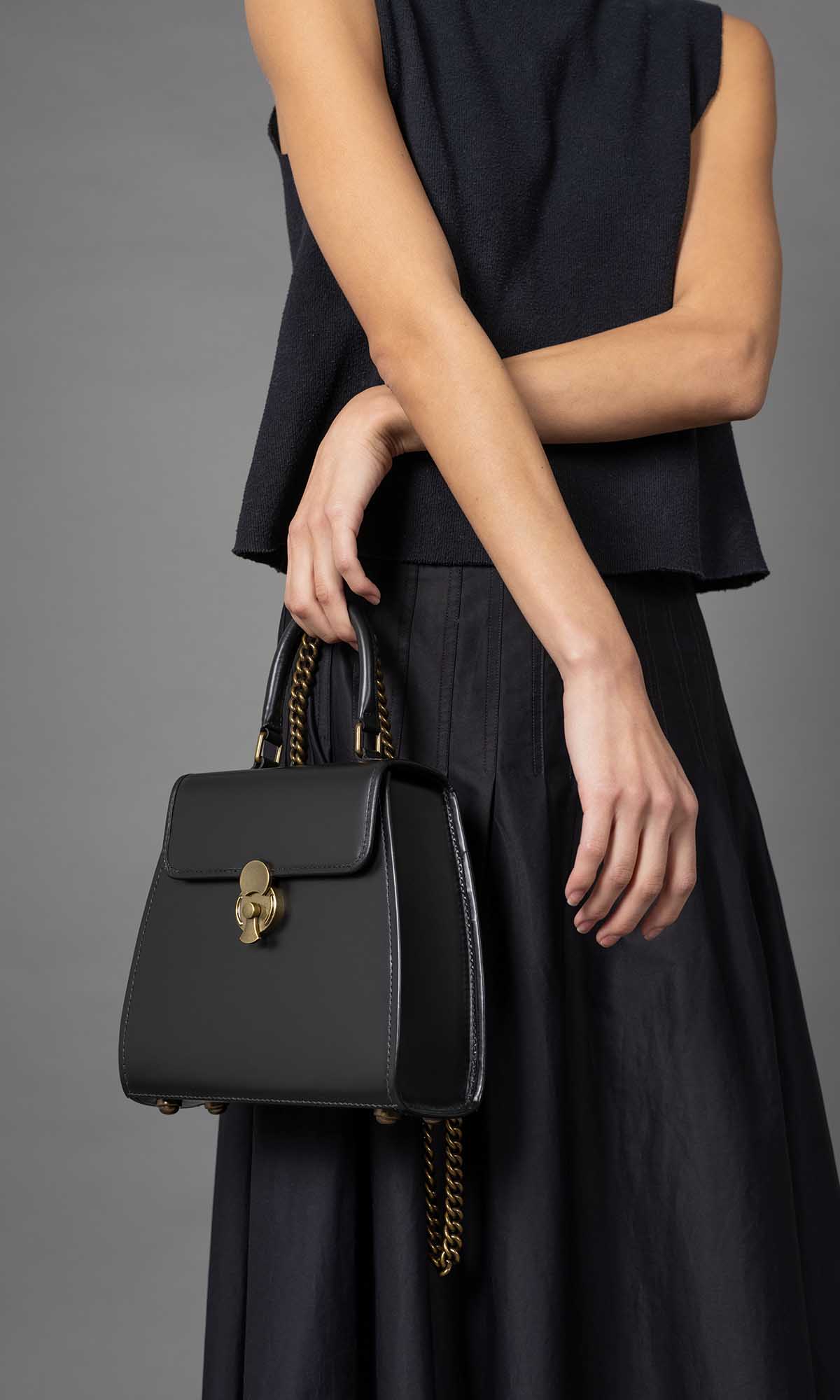 Mary | Leather Handbag | Black